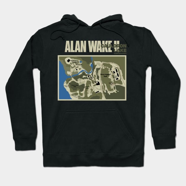 Alan Wake 2 - Cauldron Lake Campgrounds Hoodie by bianca alea